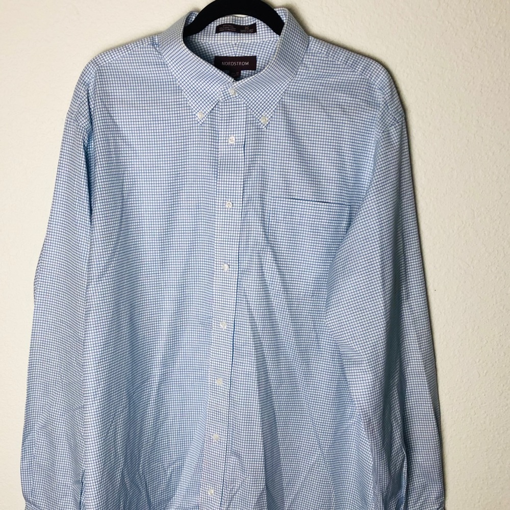 Nordstrom Brand men’s sz 17 1/2 dress shirt Blue